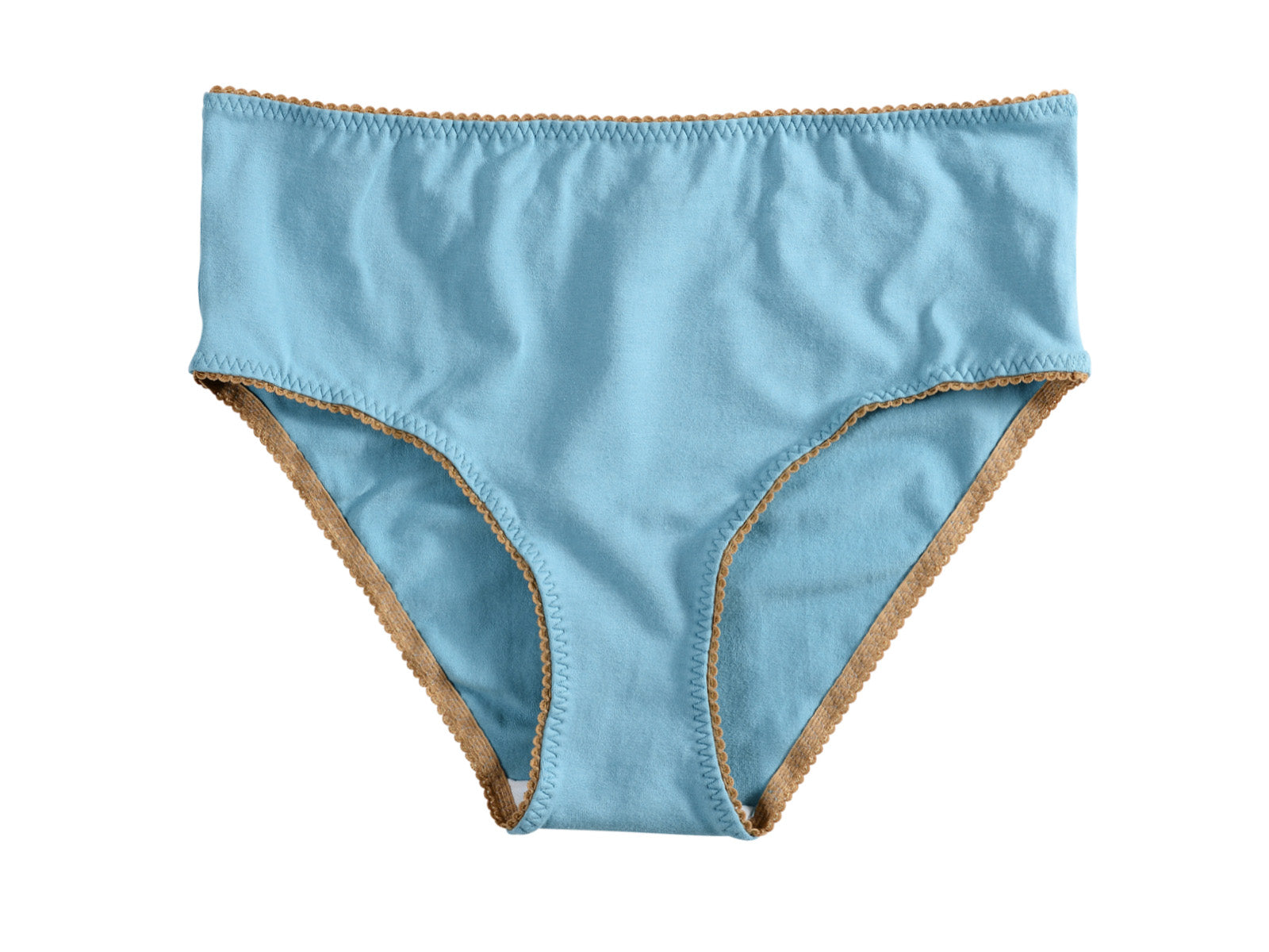 Cotton CORNFLOWER BLUE High Waisted Bottoms