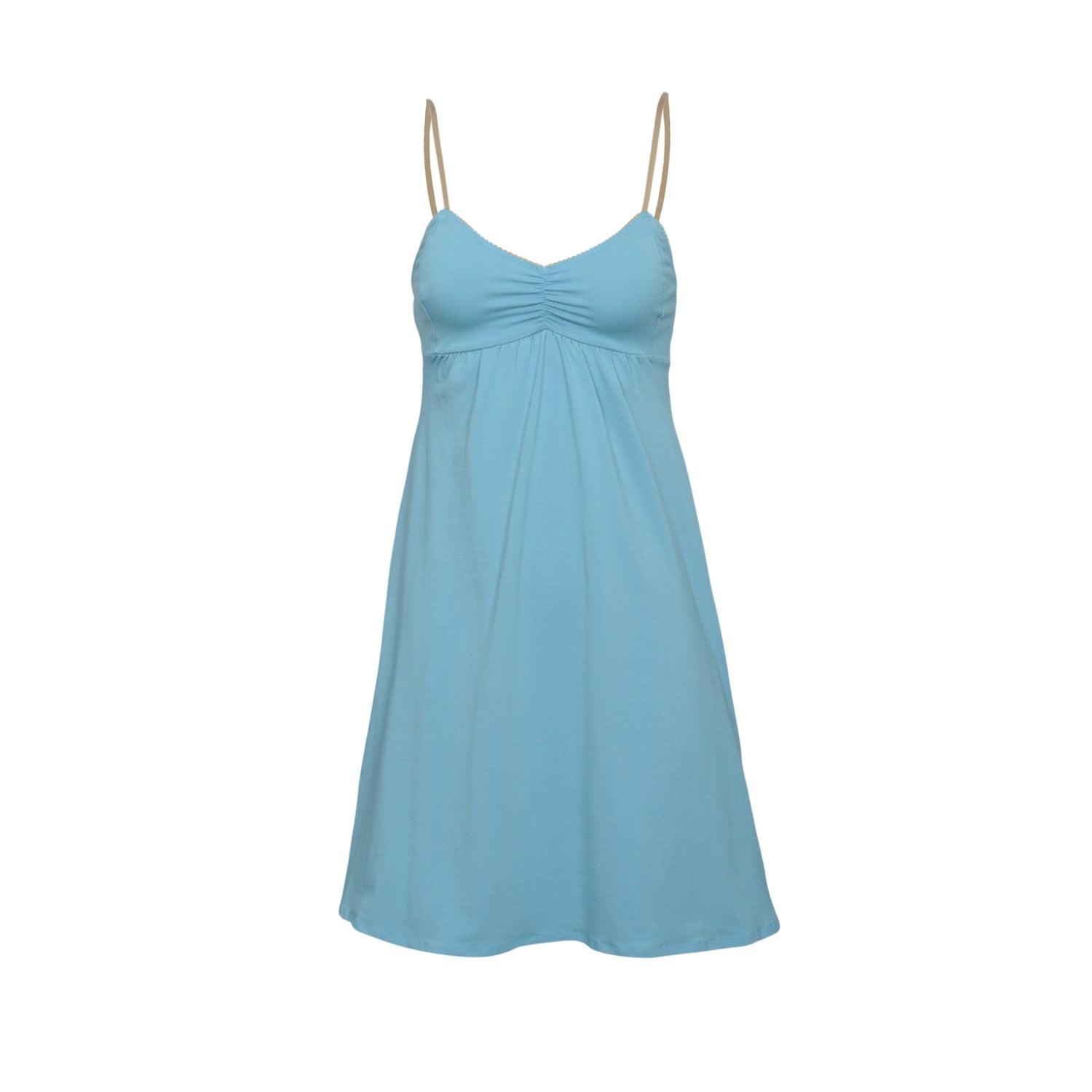 SHORT Cotton CORNFLOWER BLUE Nightie