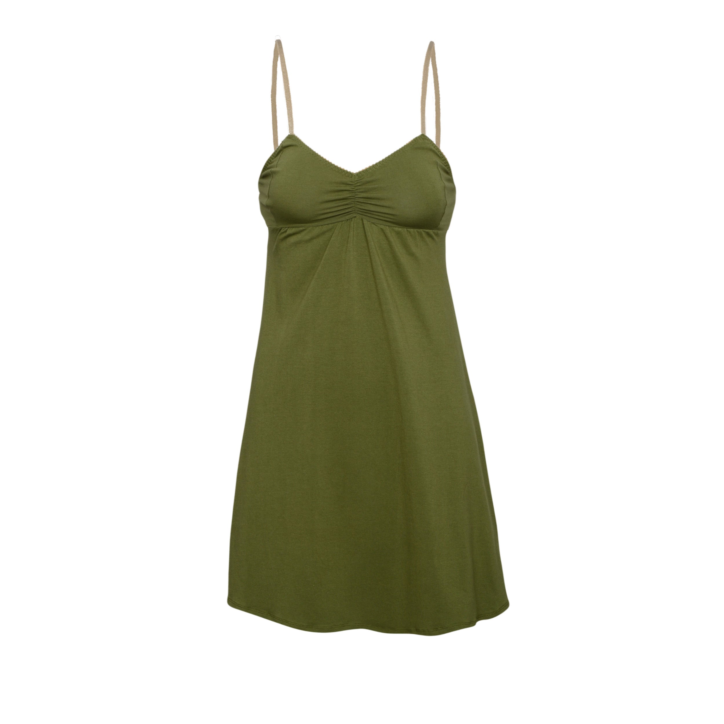 SHORT Cotton OLIVE GREEN Nightie