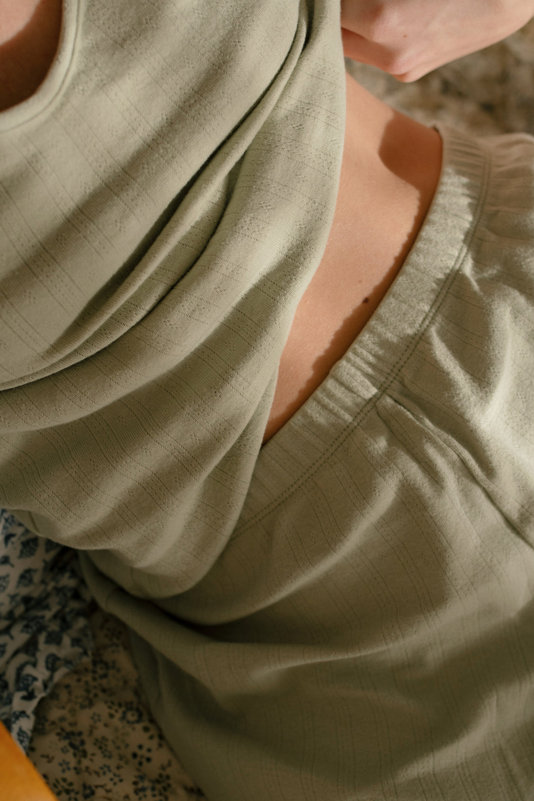 POINTELLE Cotton PISTACHIO Shorts