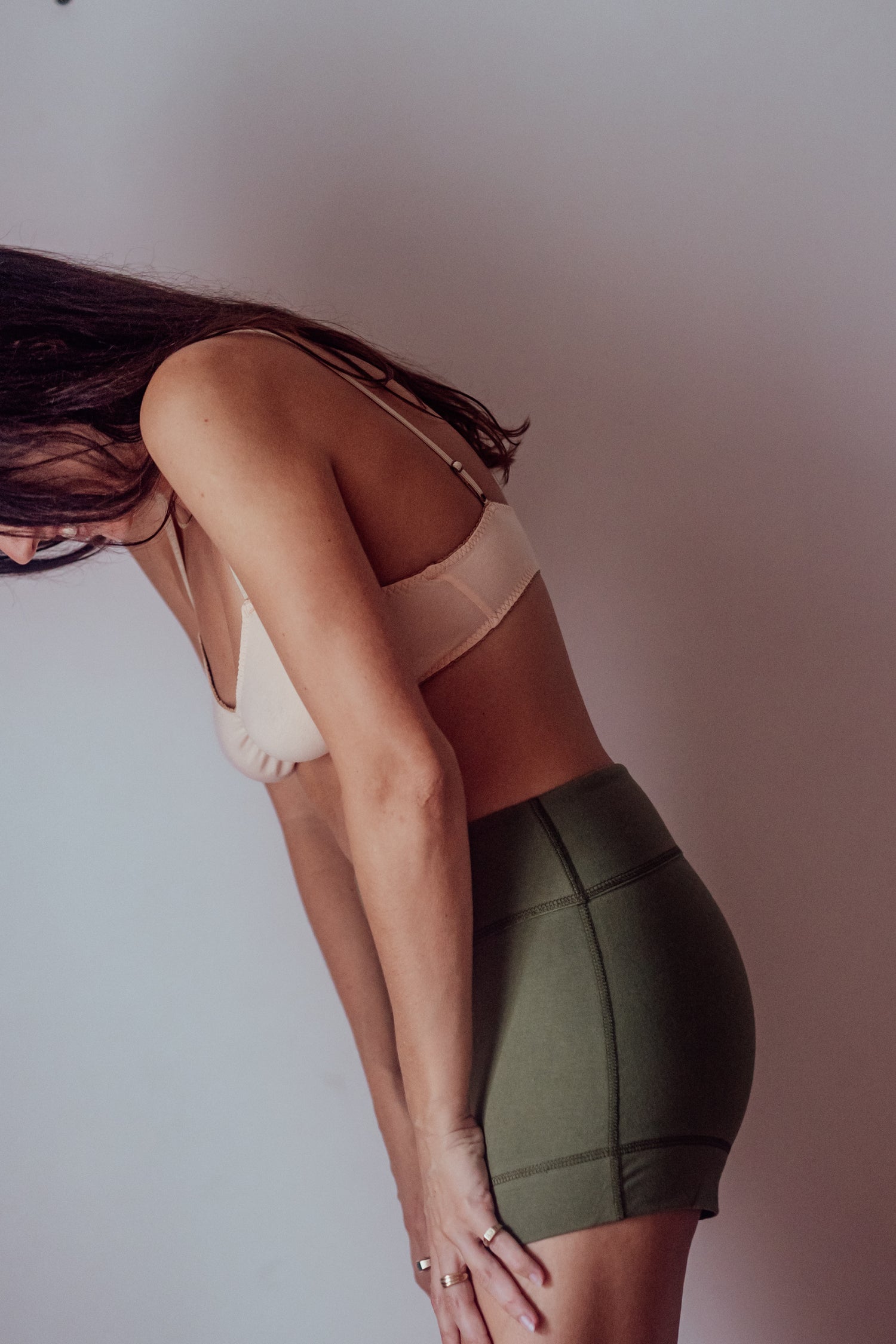 COTTON OLIVE GREEN Mini Tights