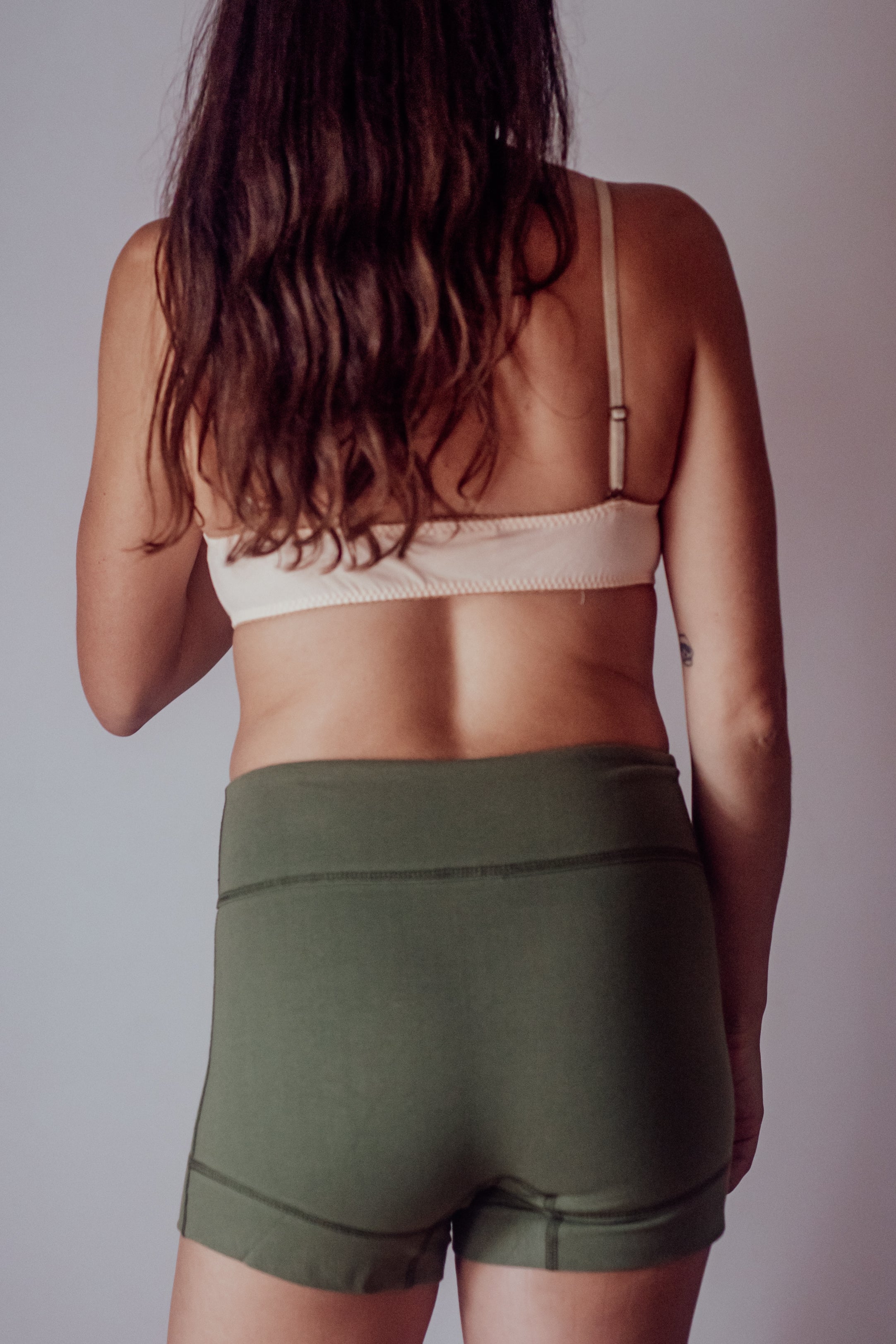 COTTON OLIVE GREEN Mini Tights