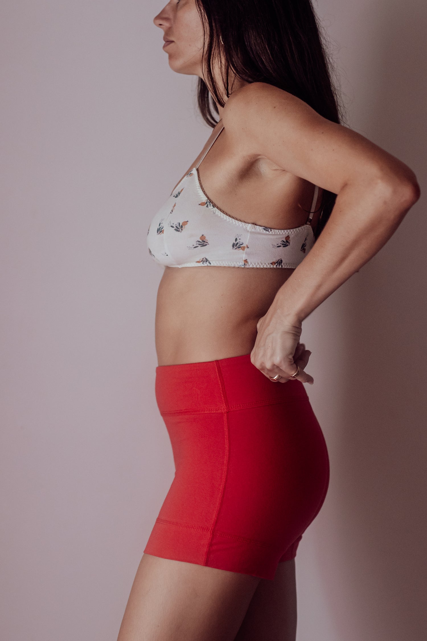 COTTON CHERRY RED Mini Tights