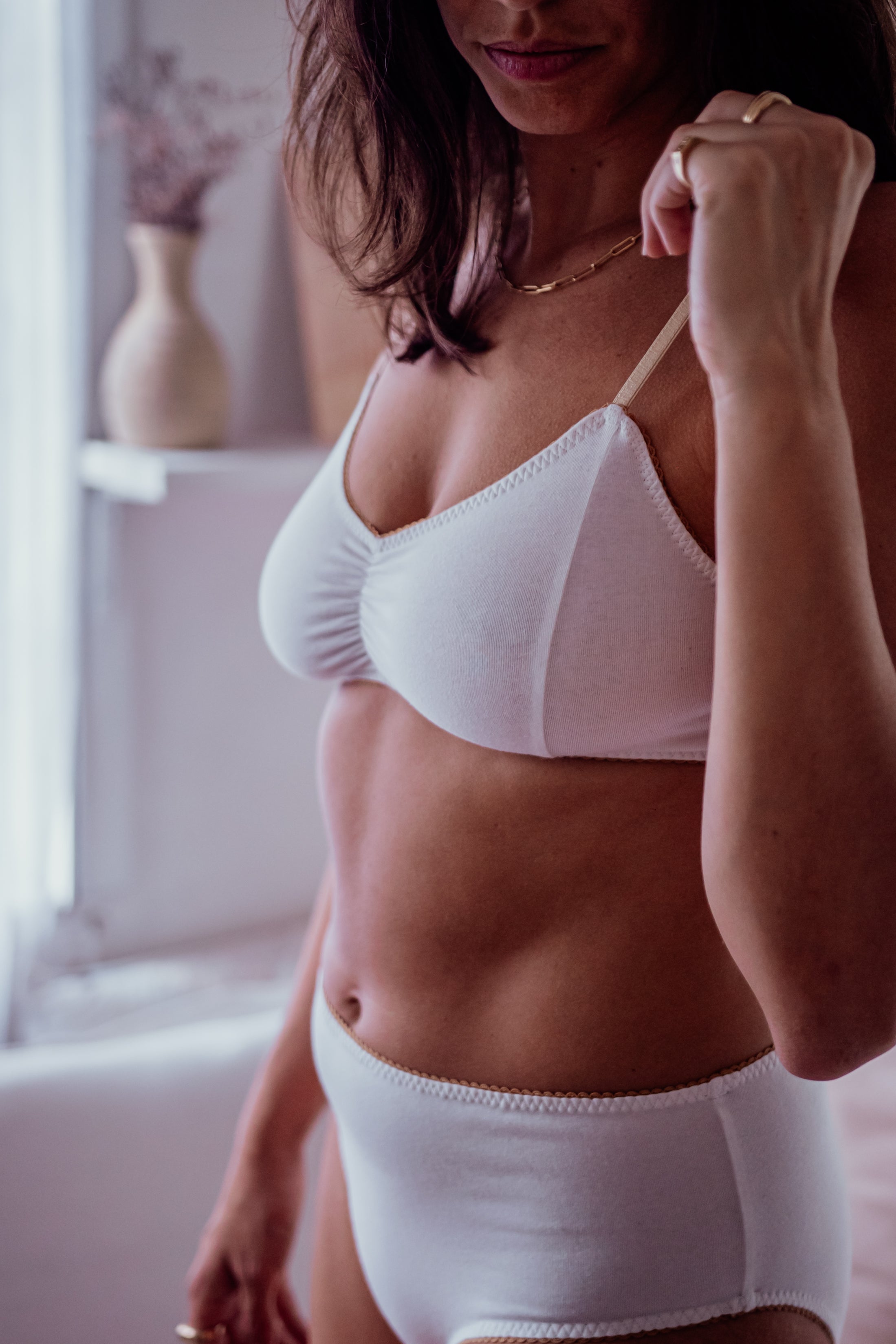 Cotton WHITE Bralette