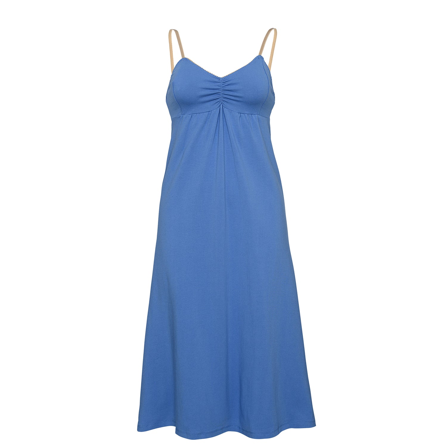 MIDI Cotton STEEL BLUE Nightie
