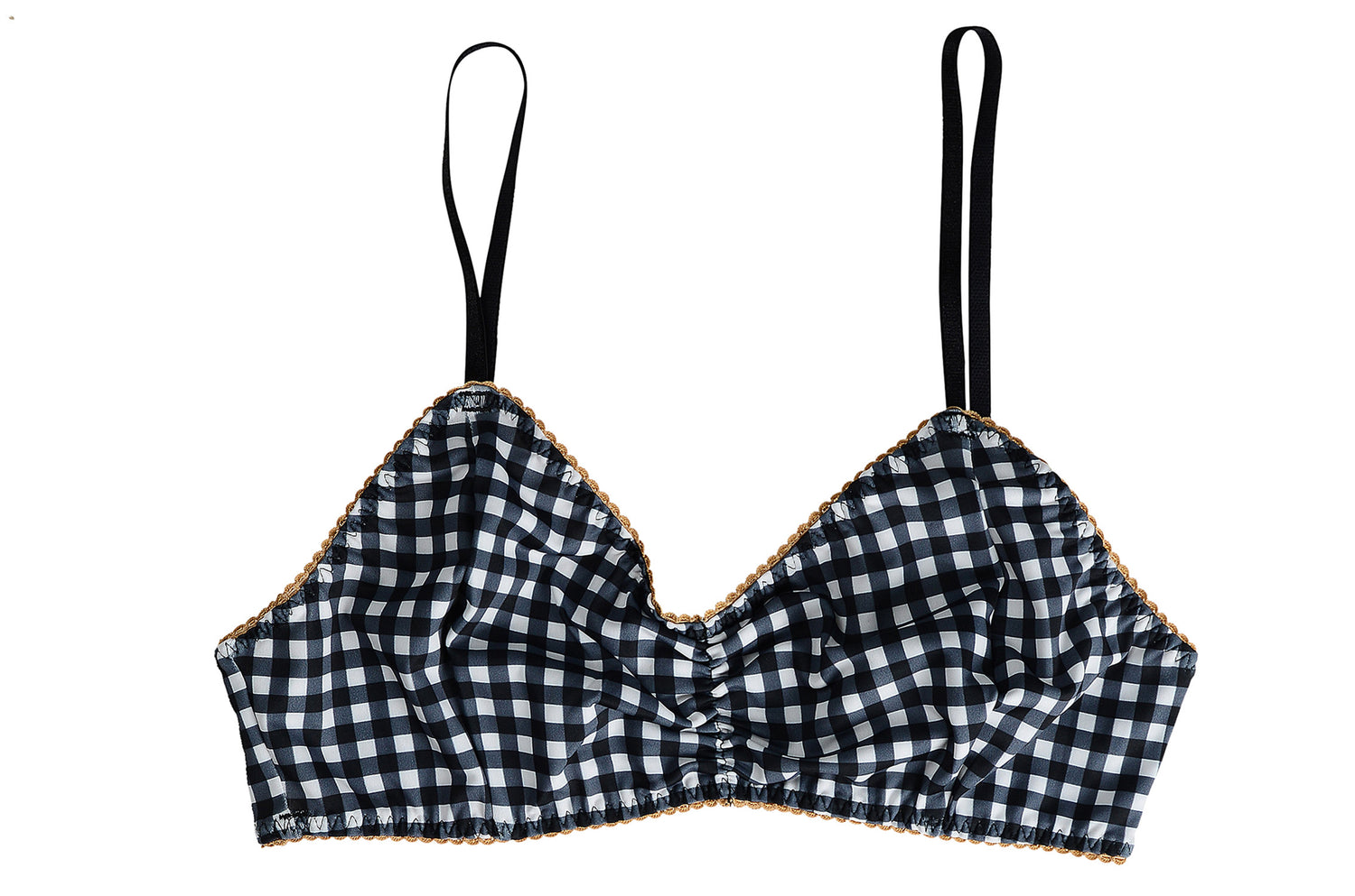 POCKETED Black straps PAU Bralette