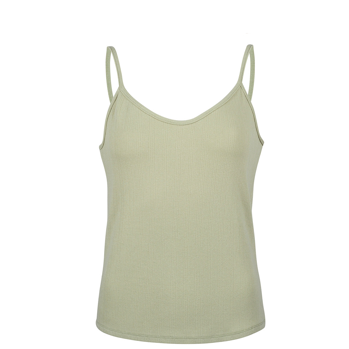 POINTELLE Cotton Pistachio Singlet