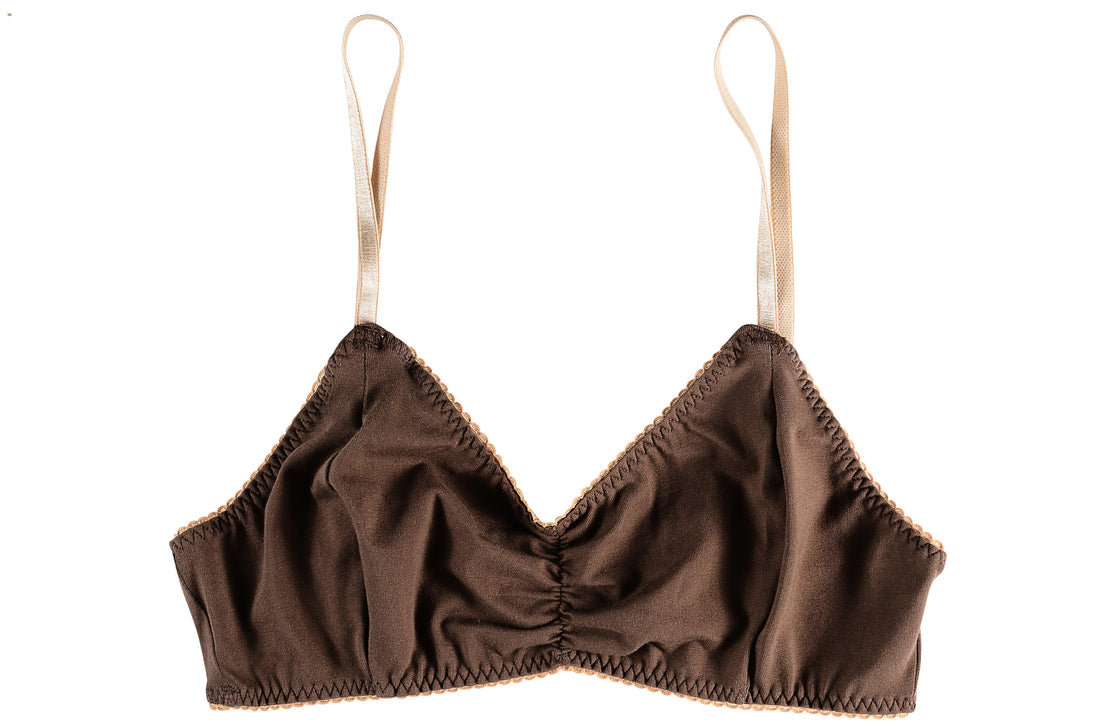 POCKETED Cotton COCOA BUTTER Bralette