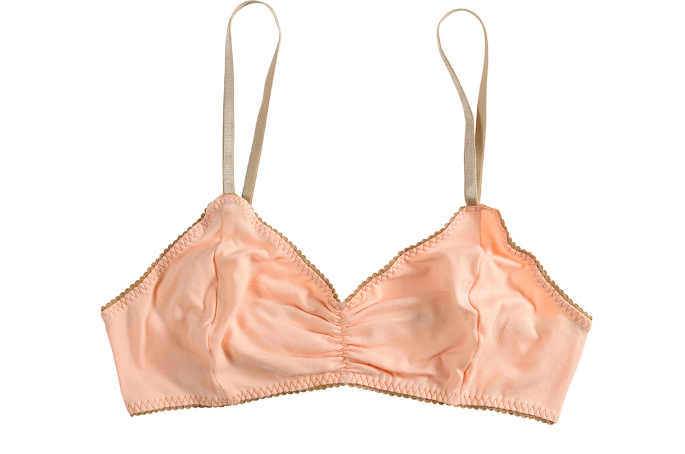 POCKETED Cotton APRICOT Bralette