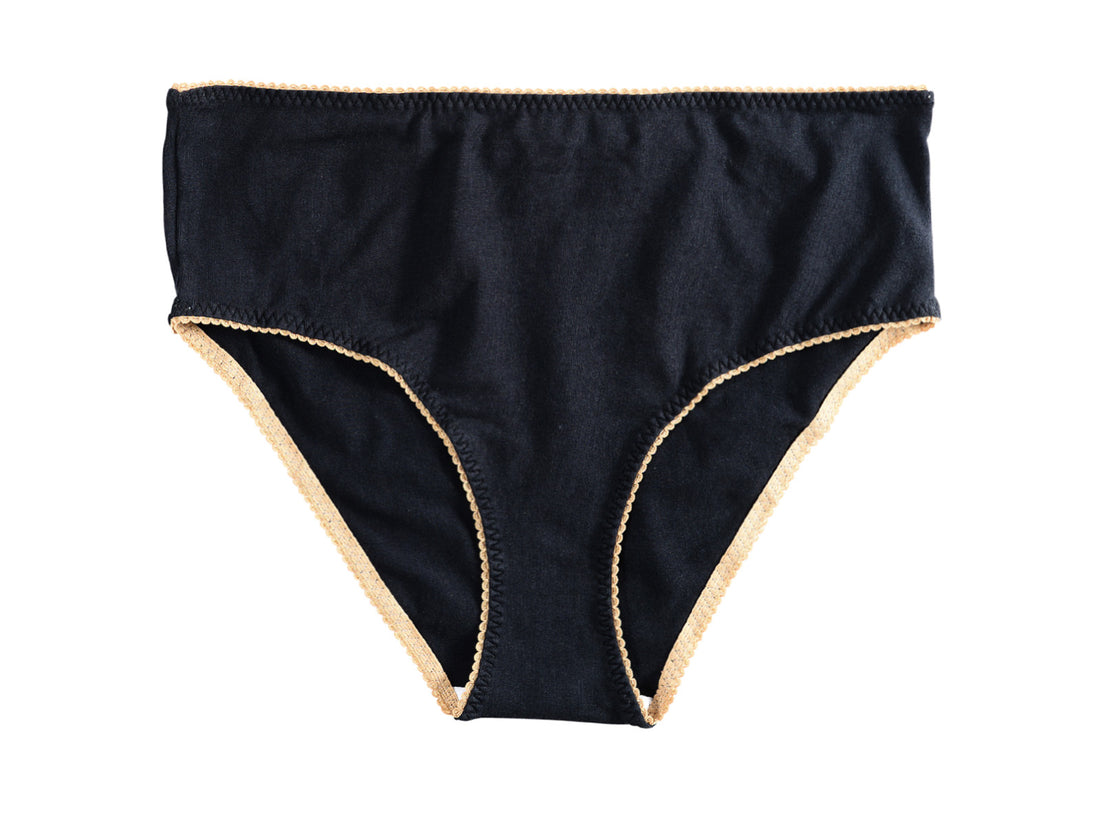 Cotton BLACK High Waisted Bottoms