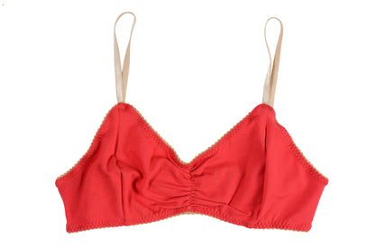 Cotton CHERRY RED Bralette