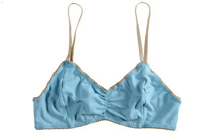 Cotton CORNFLOWER BLUE BRALETTE
