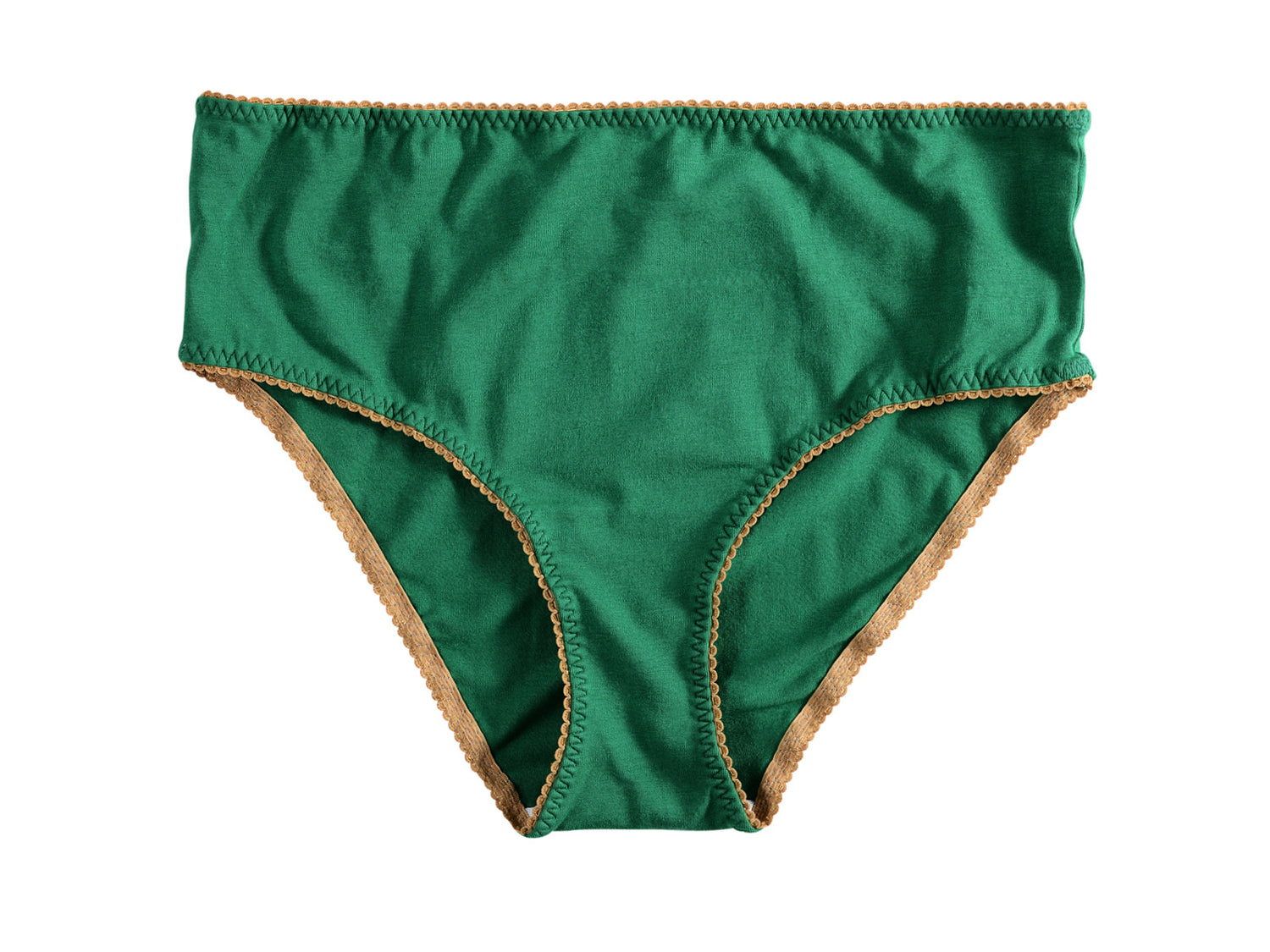 Cotton EMERALD GREEN High Waisted Bottoms