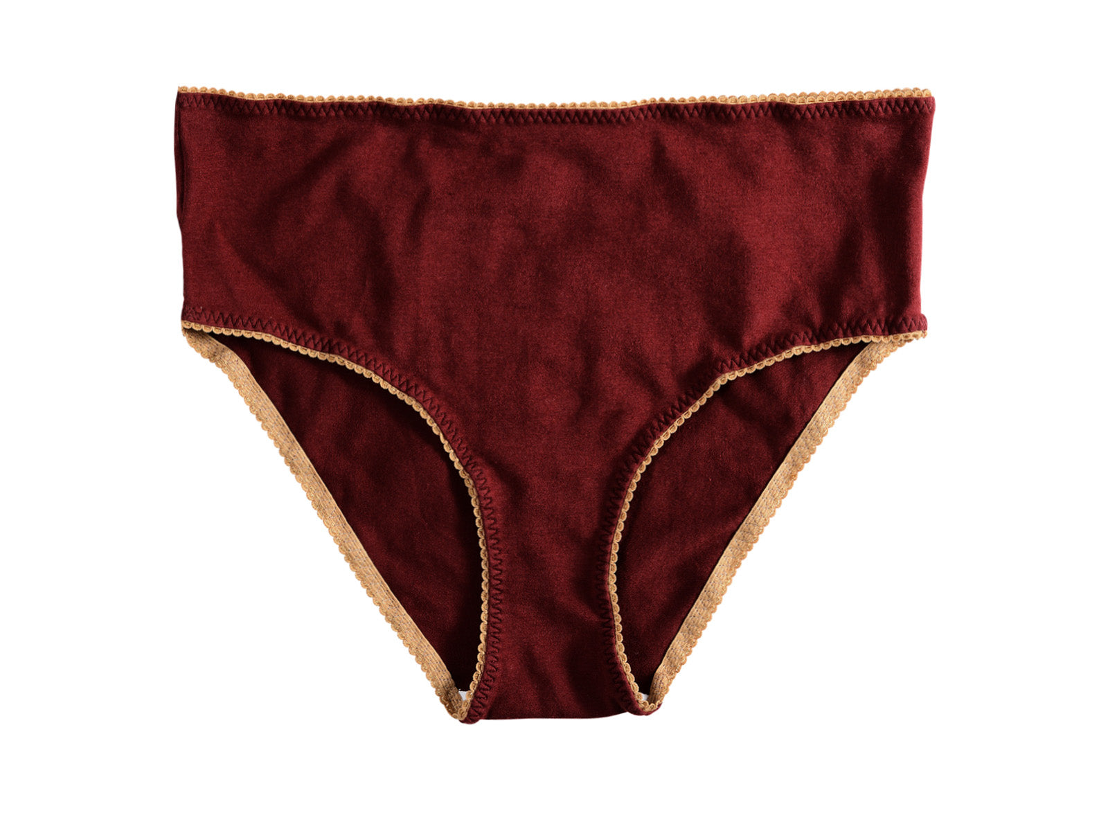 Cotton MULBERRY RED High Waisted Bottoms