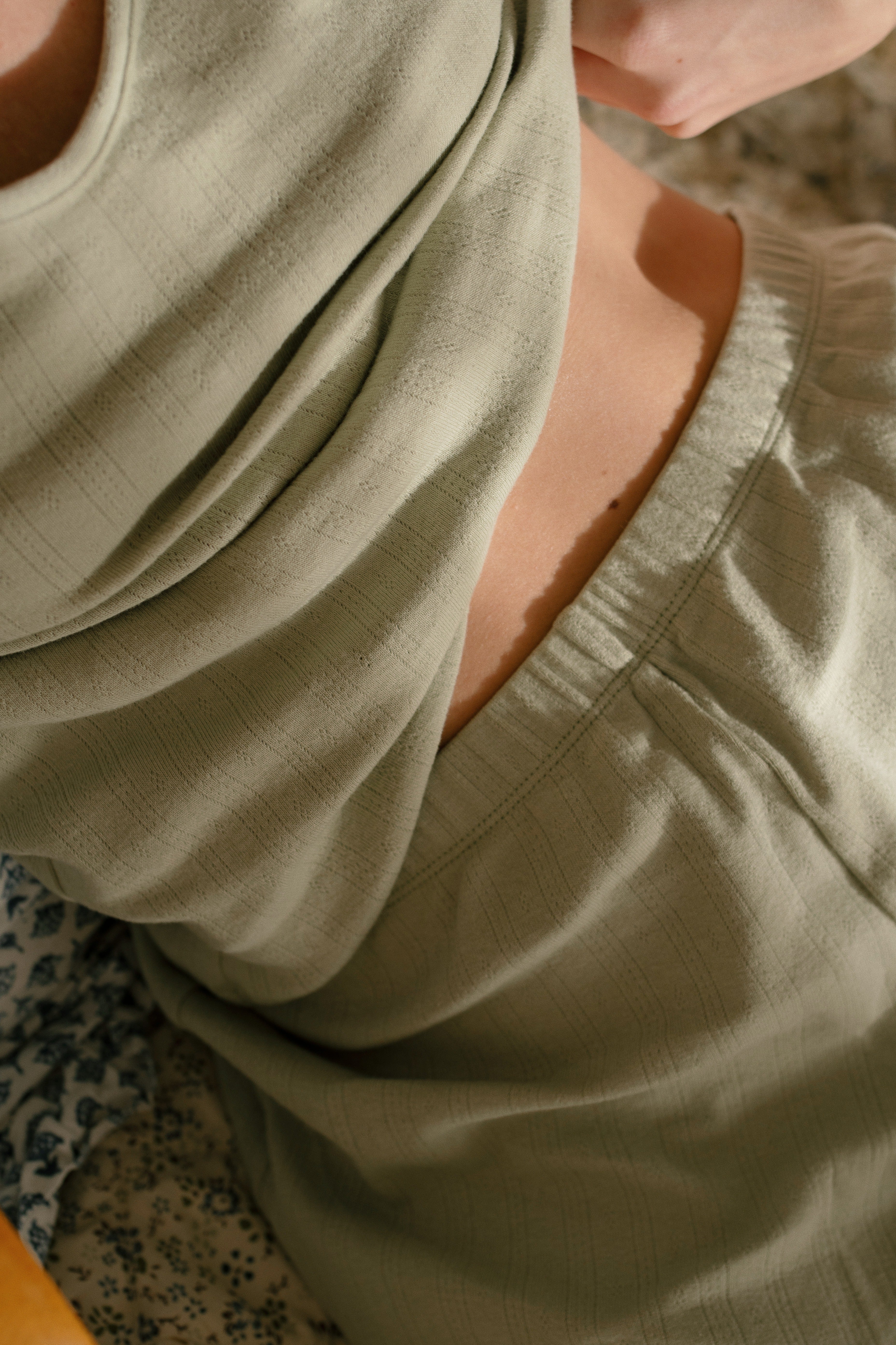 POINTELLE Cotton PISTACHIO Shorts