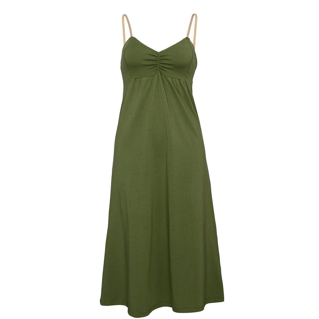 MIDI Cotton OLIVE GREEN Nightie