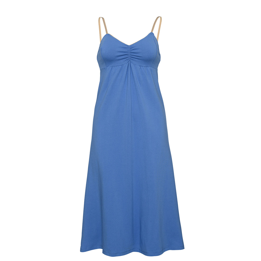 MIDI Cotton STEEL BLUE Nightie