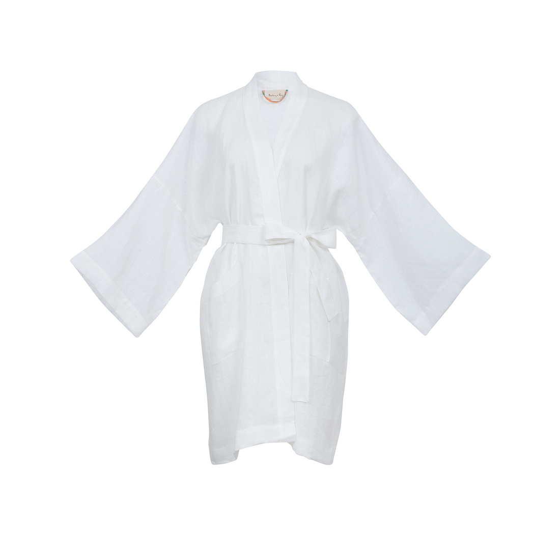 SHORT NILA Linen Robe