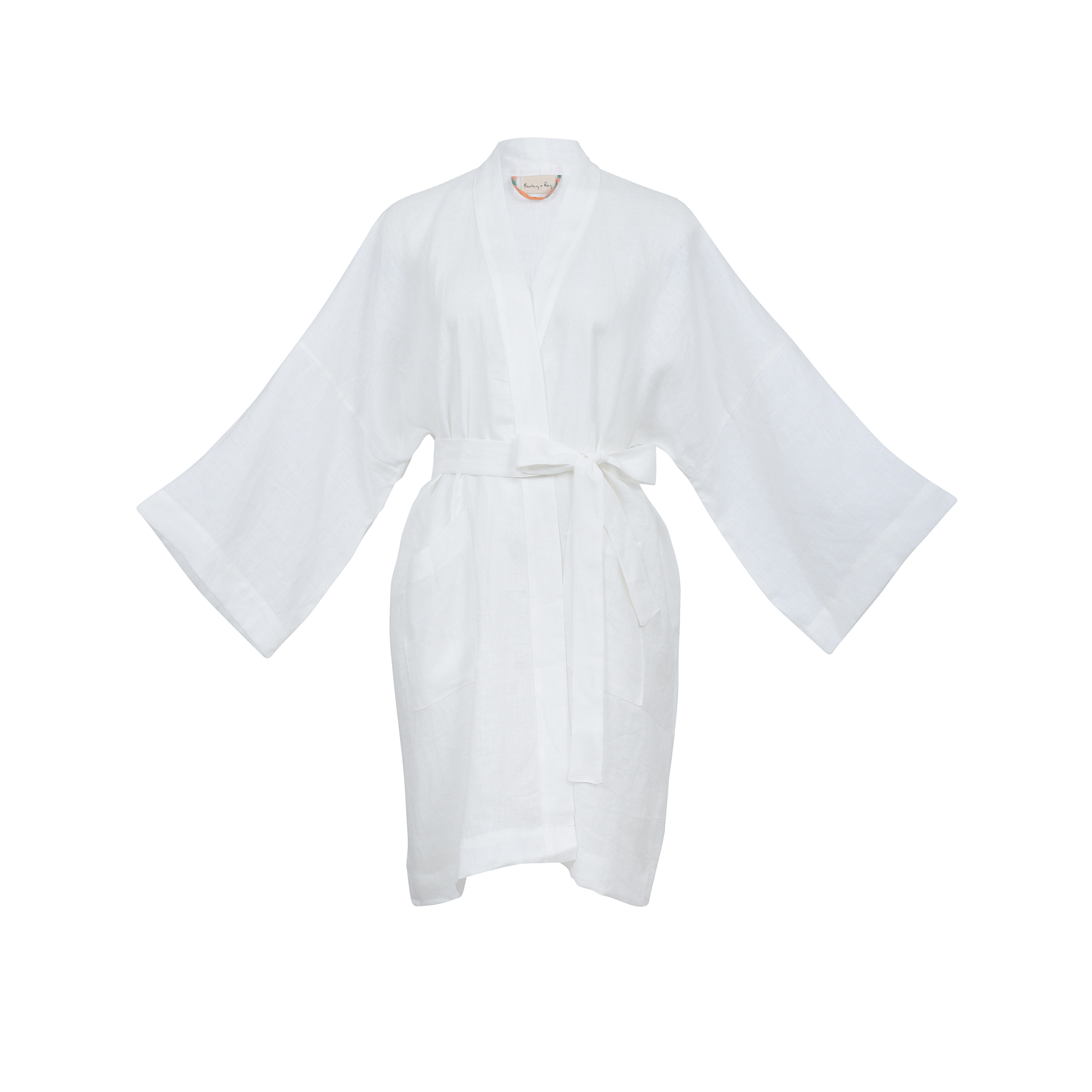 SHORT NILA Linen Robe