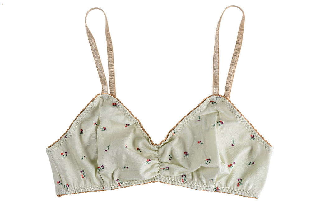 POCKETED Cotton Printed POSY Bralette