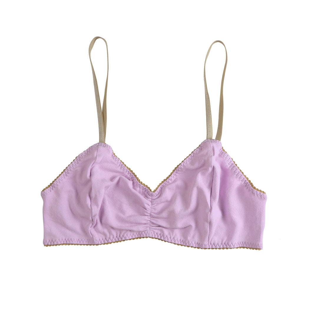 POCKETED Cotton LILAC Bralette