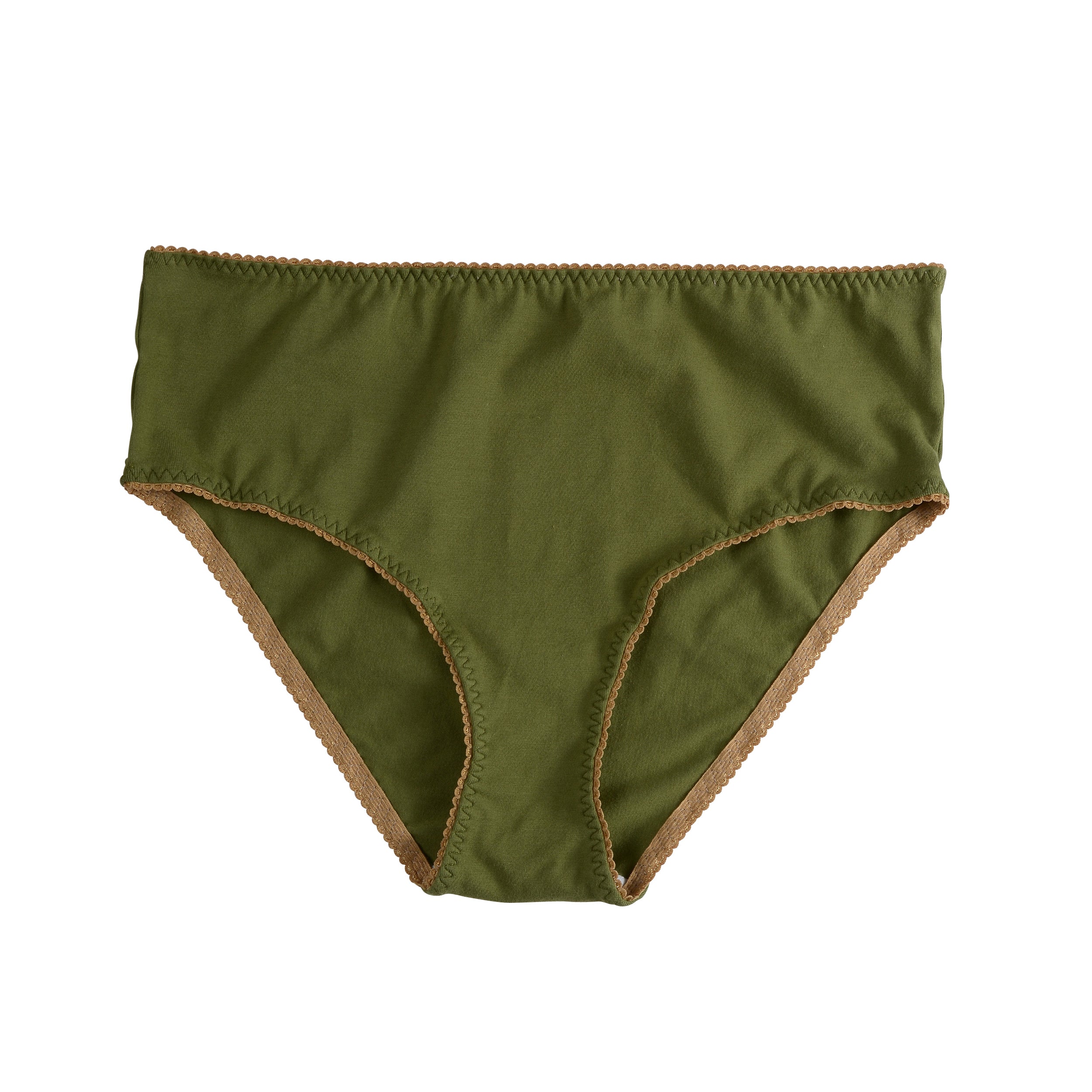 Cotton OLIVE GREEN High Waisted Bottoms