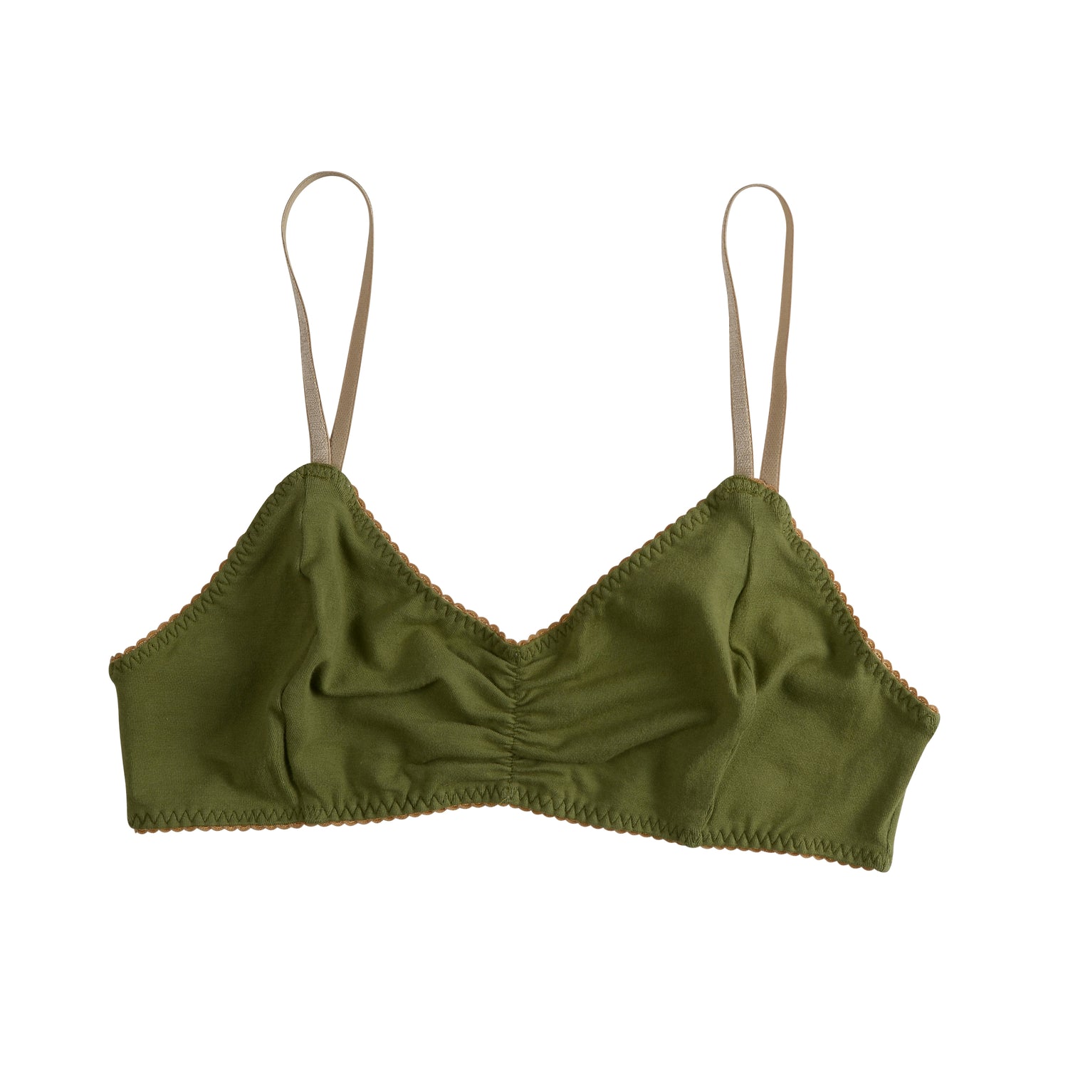 Cotton OLIVE GREEN Bralette