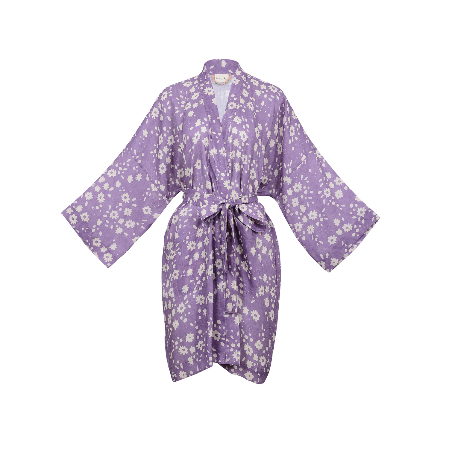 SHORT MAHI Linen Robe