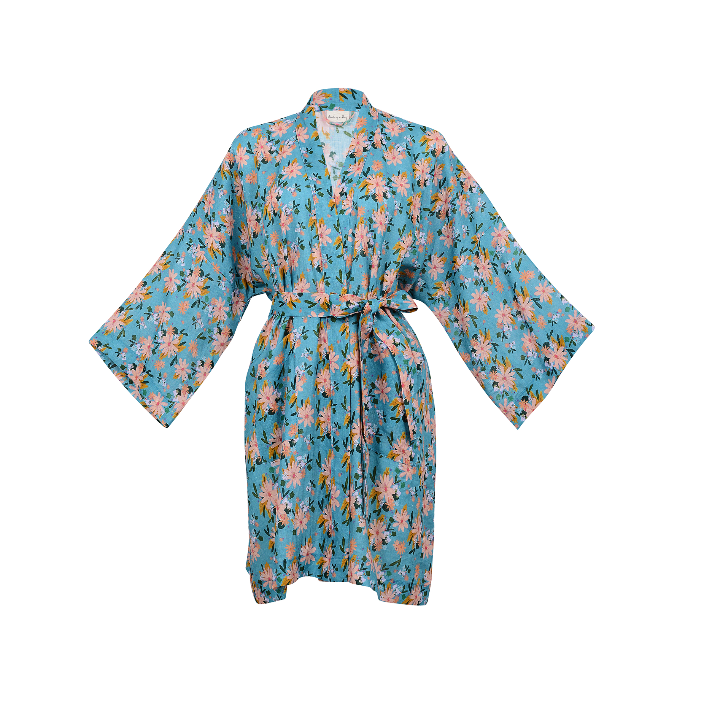 SHORT ONI Linen Robe